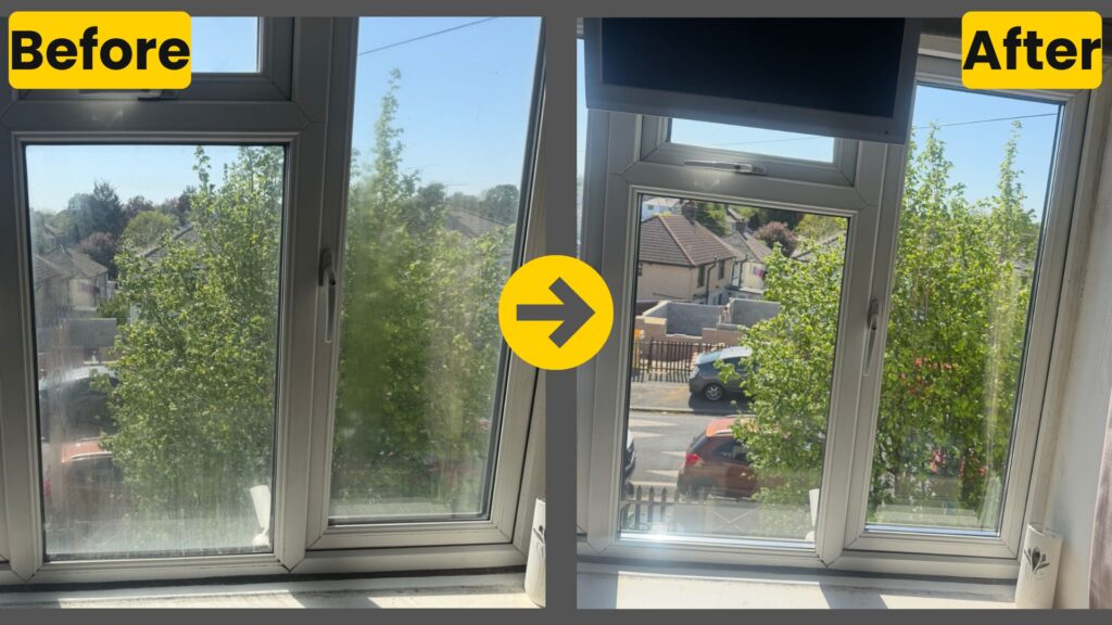 misted double glazing replacement in erith - before and after sealed unit replacement by we fix windows south east