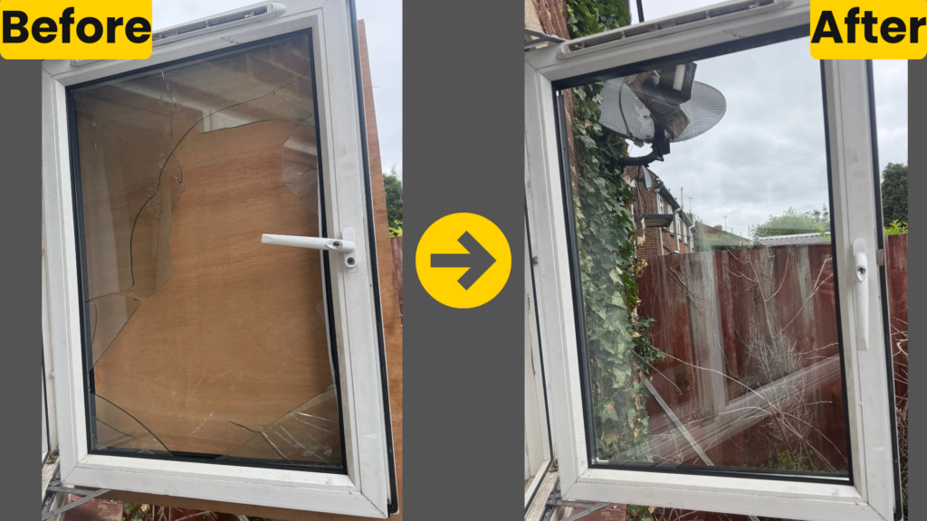 misted double glazing replacement in erith - before and after sealed unit replacement by we fix windows south east